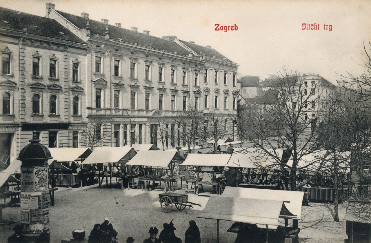 Ilički trg (Mali plac, današnji Britanski trg) oko 1905.-1910. godine